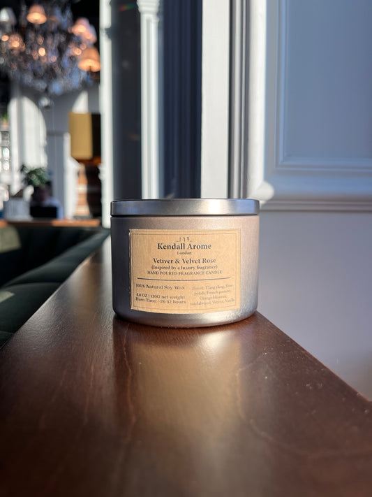 Vetiver Velvet Rose Fragrance Candle Container