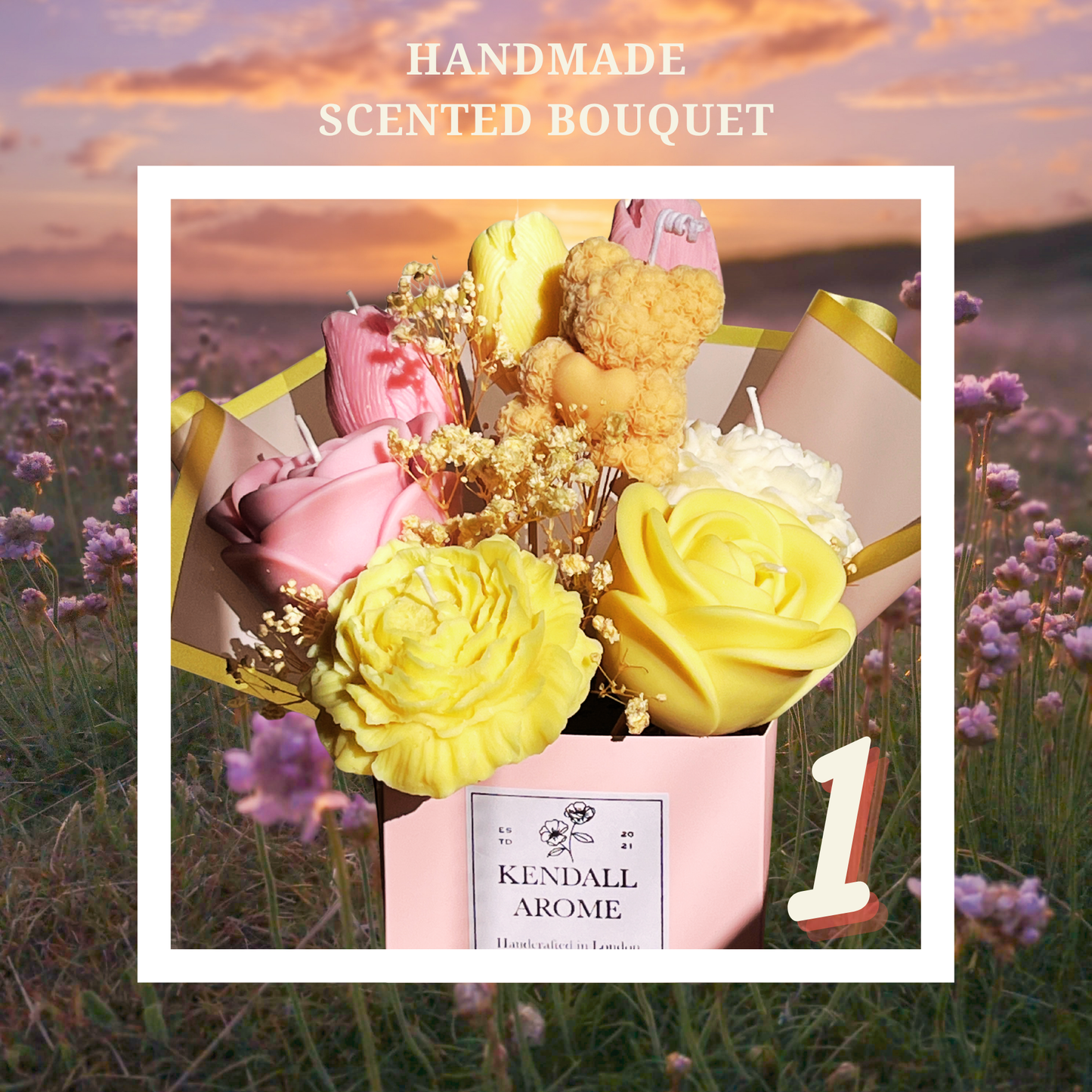 Scented Candle Bouquets - size L - no.1