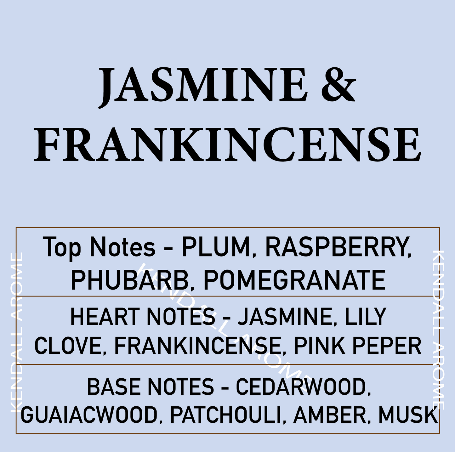 Jasmine & Frankincense Fragrance Candle Container