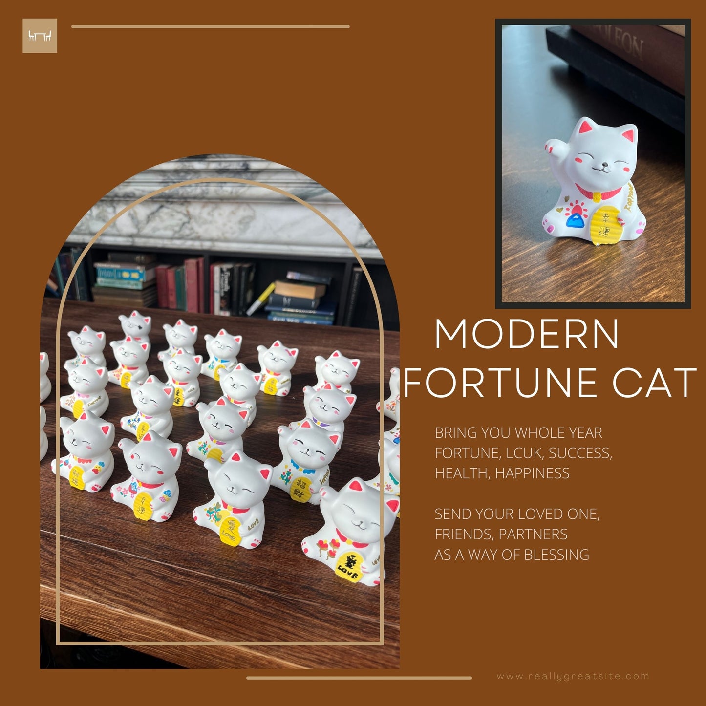 Fortune Cat Aroma Stone - no.35