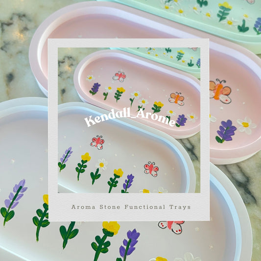Handmade Aroma Stone Functional Trays - Oval shape