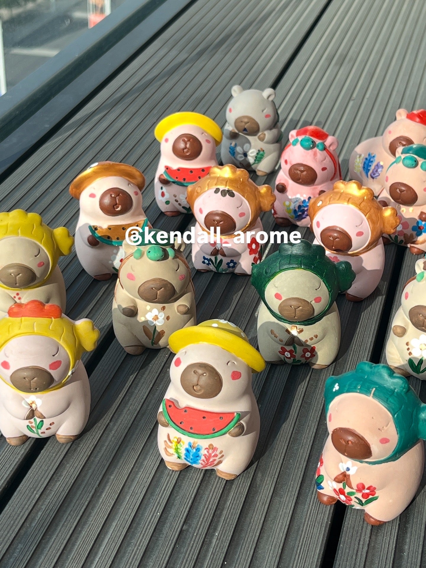 Capybara - Turtle - Gold Painted (Design 1)