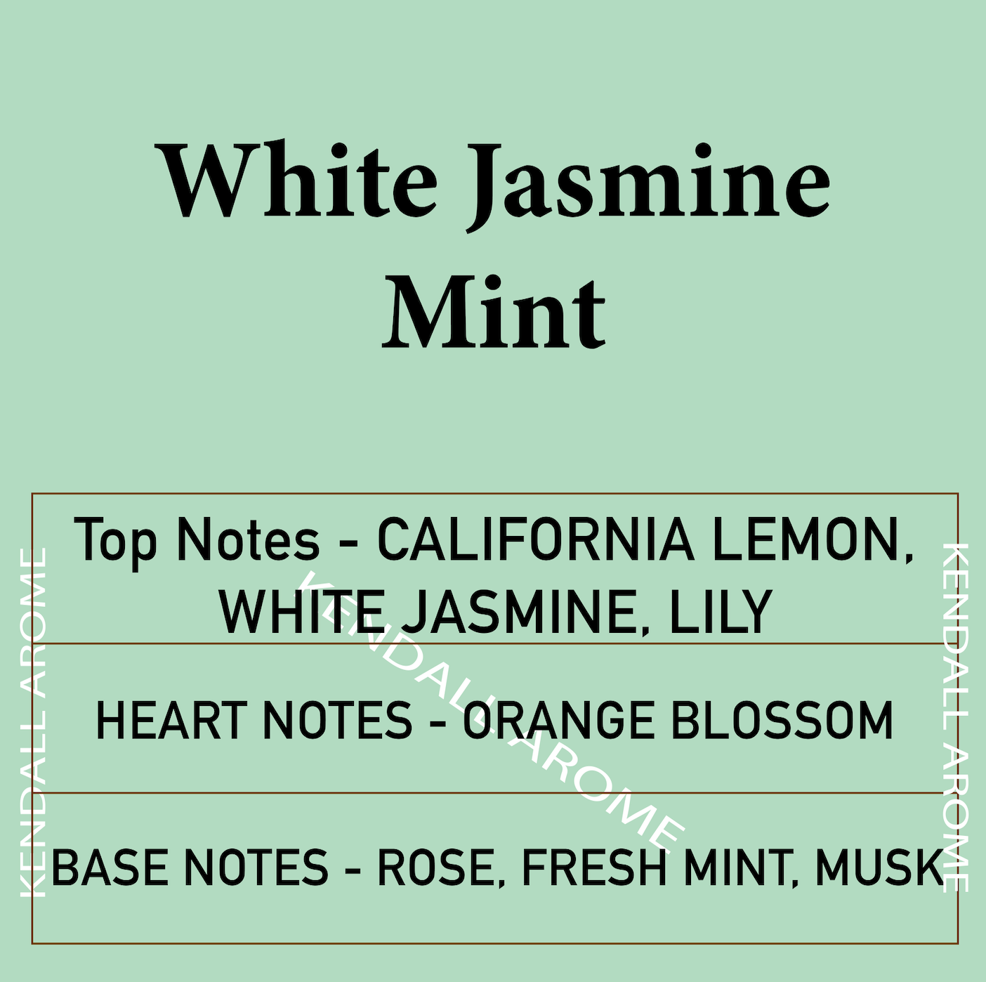White Jasmine Mint Fragrance Candle Container