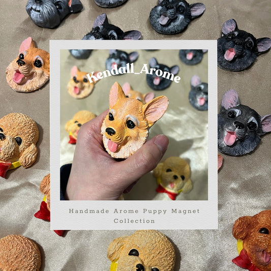 Handmade Aroma Puppy Magnet - Corgi type
