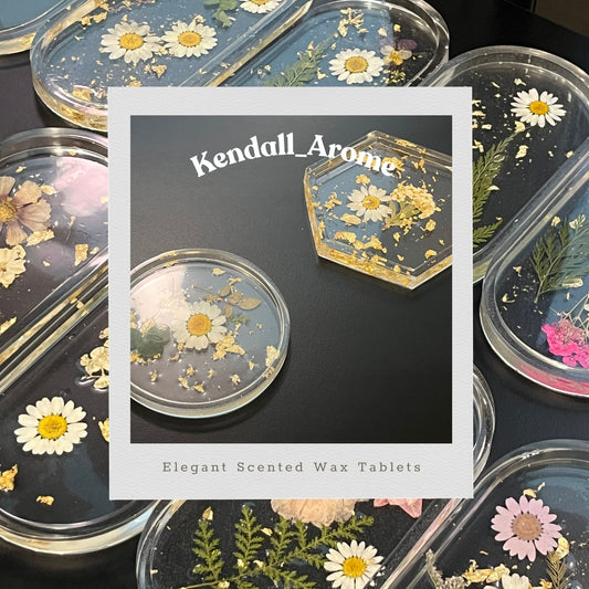 Elegant Hand-Pressed Flower Functional Trays - Hexagon shape