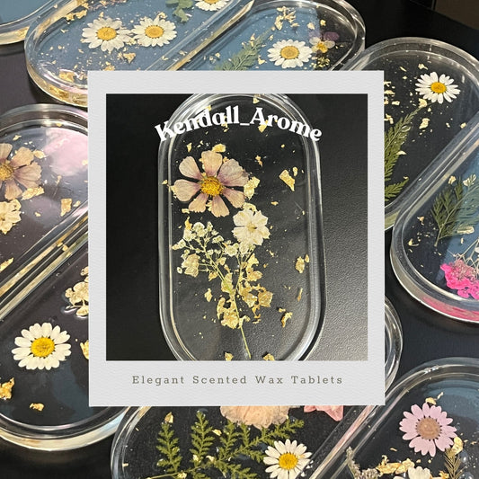 Elegant Hand-Pressed Flower Functional Trays - Oval Shape