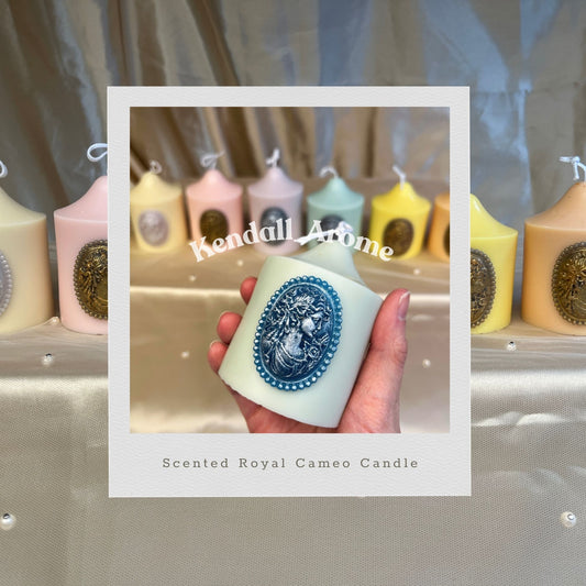 Elegant Scented Royal Cameo Candle - Cone Pillar