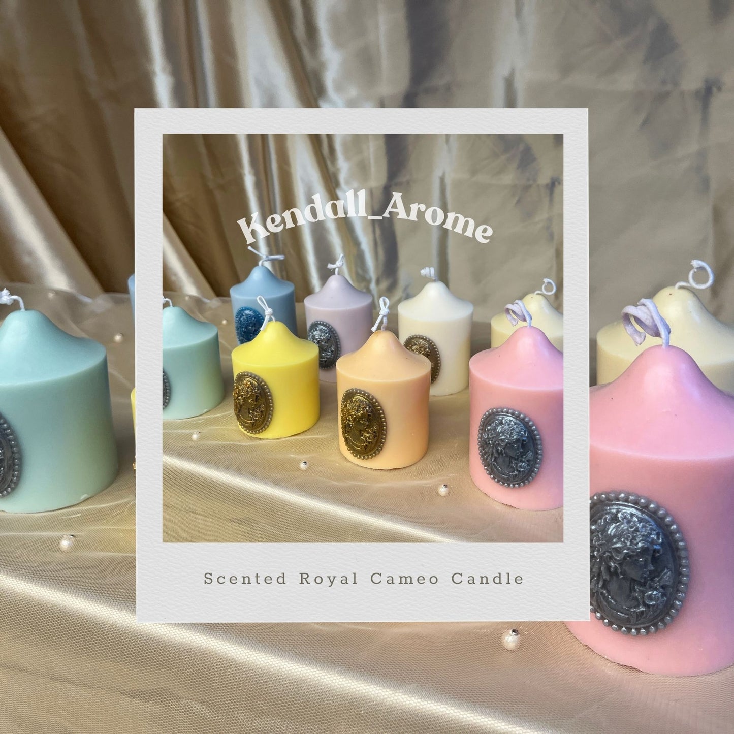 Elegant Scented Royal Cameo Candle - Cone Pillar