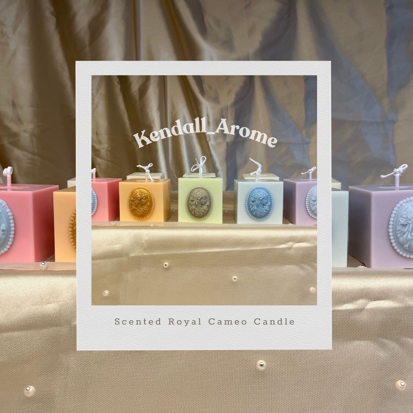 Elegant Scented Royal Cameo Candle - Square