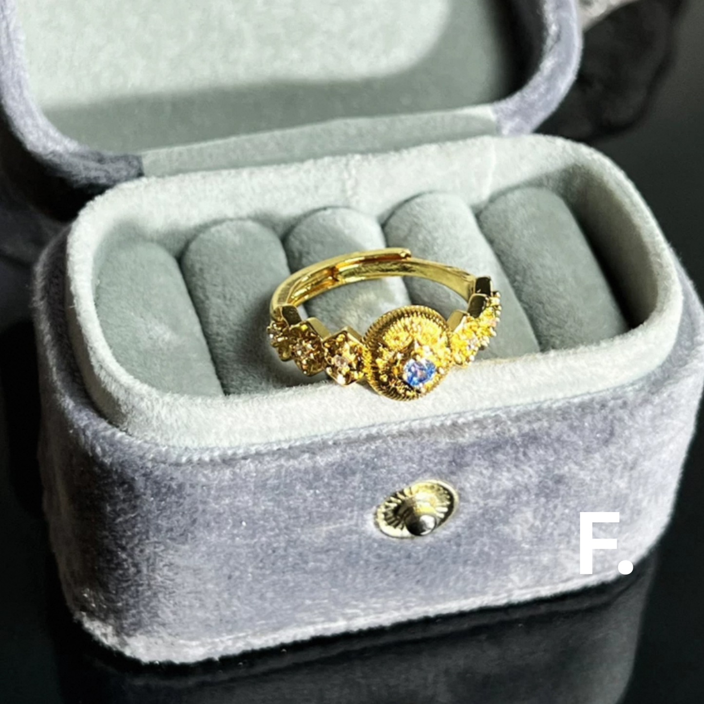 Cute Gold-Plated Adjustable Rings Collection - A
