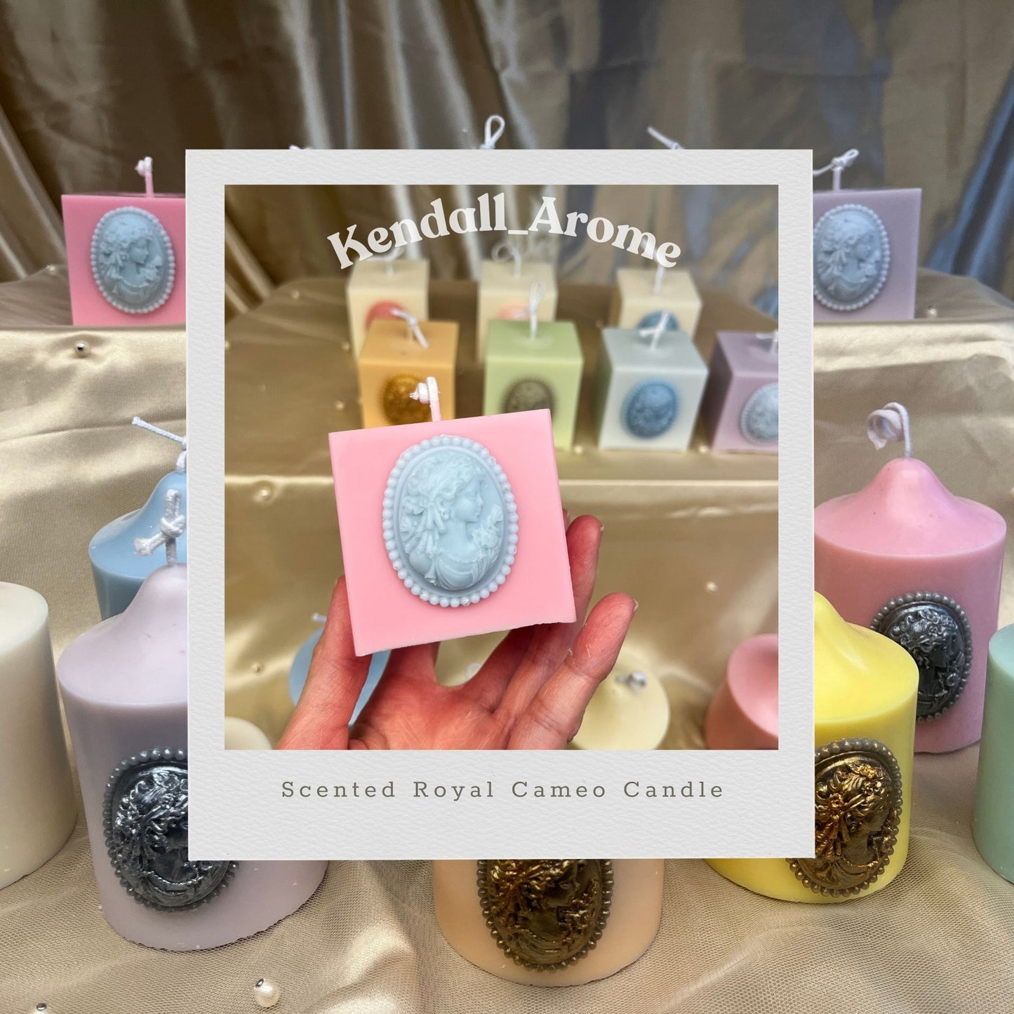 Elegant Scented Royal Cameo Candle - Square
