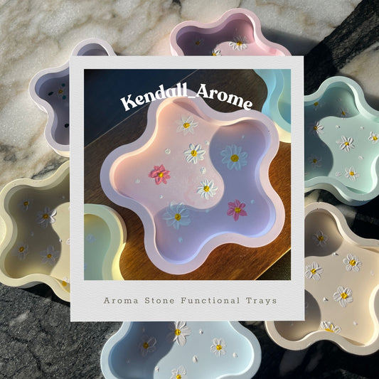 Handmade Aroma Stone Functional Trays - Flower shape
