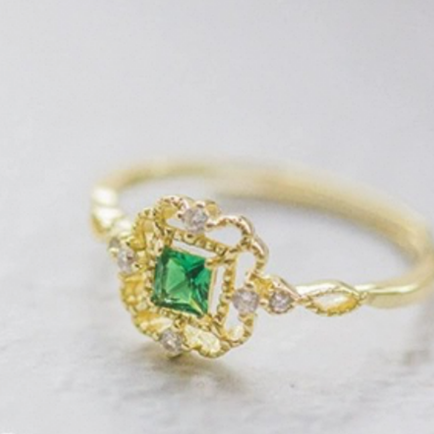 JR134 Gold Plated 925 Silver Adjustable Ring