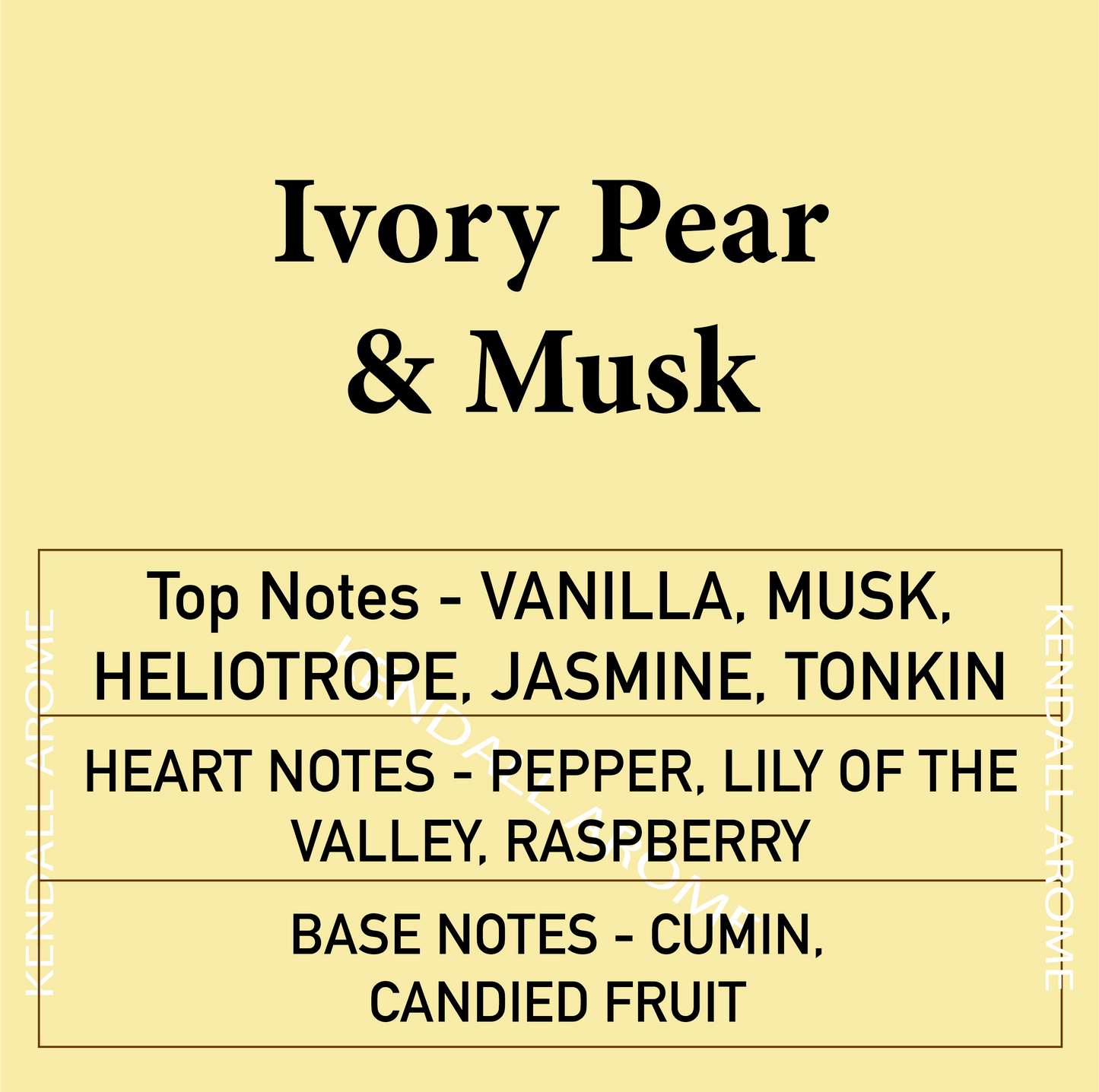 Ivory Pear & Musk Fragrance Candle Container