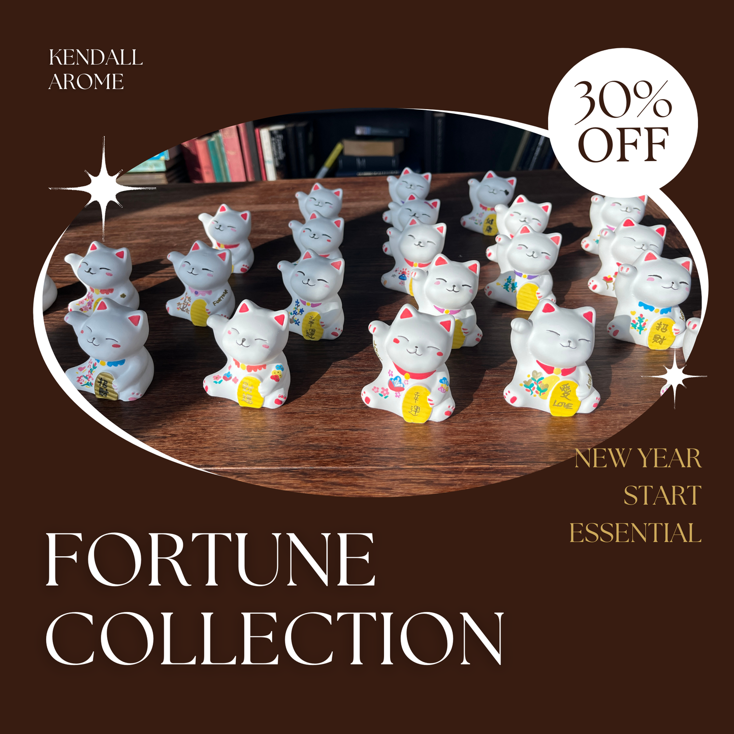 Fortune Cat Aroma Stone - no.17