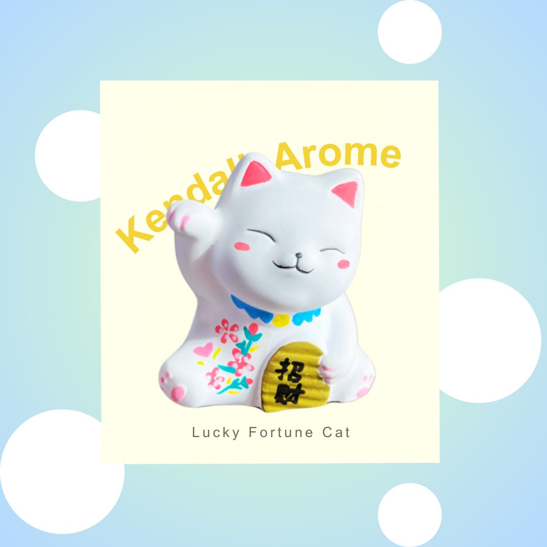 Fortune Cat Aroma Stone - Welcoming "Fortune"