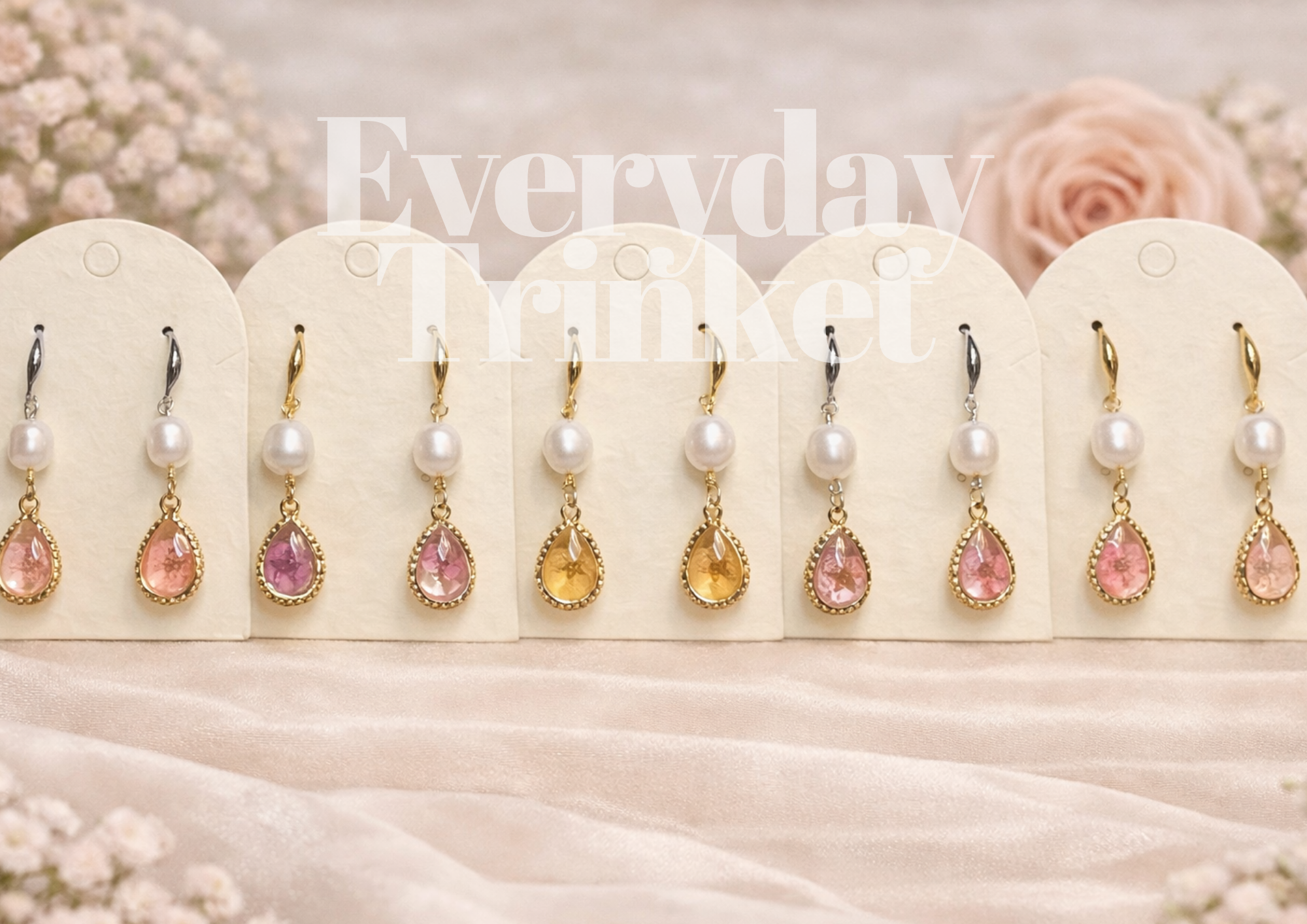 Botanical Dewdrop Earrings by Everyday Trinket