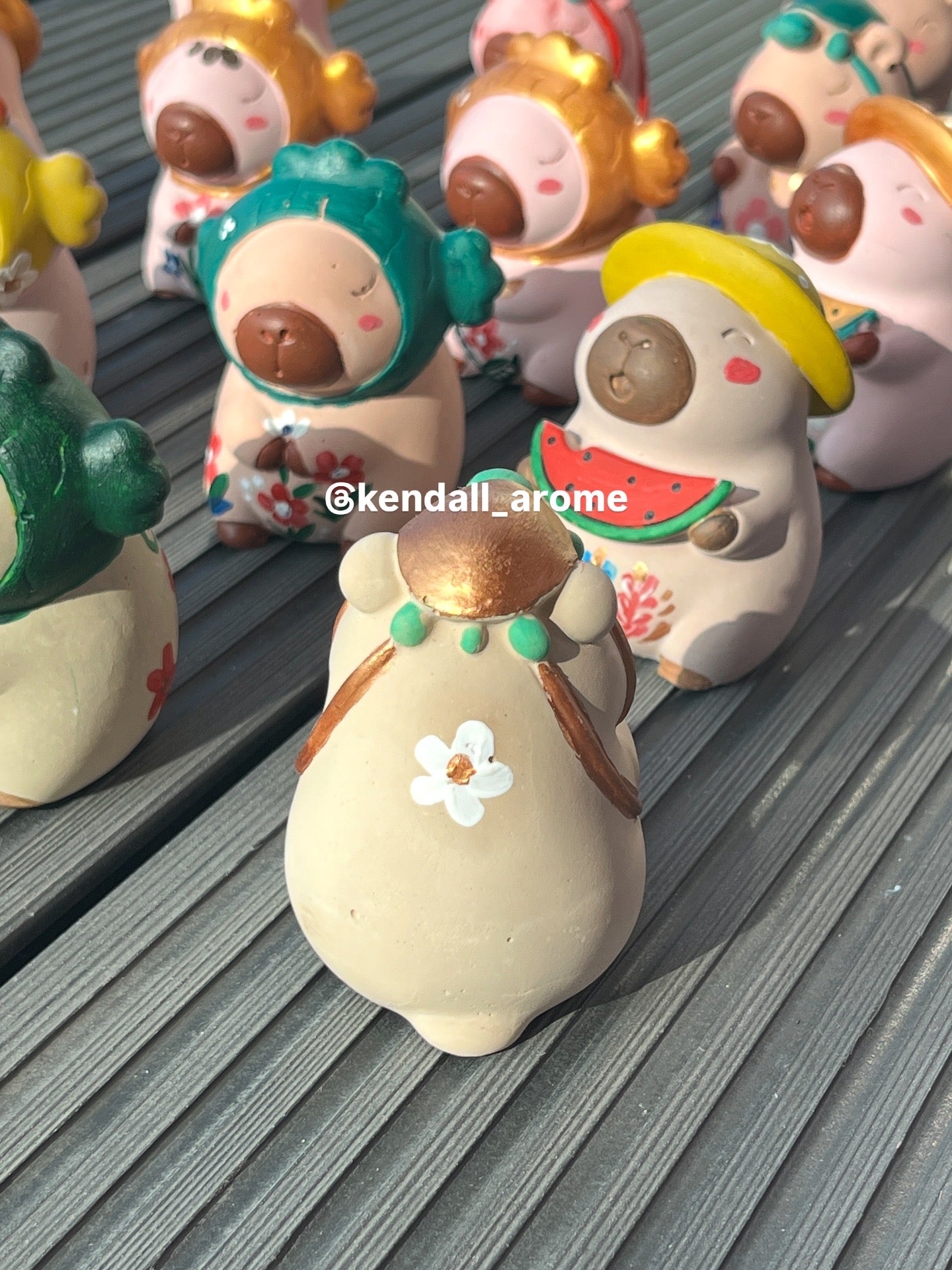 Capybara - Turtle - Gold Painted (Design 1)