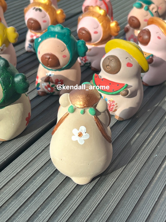 Capybara - Turtle - Gold Painted (Design 1)