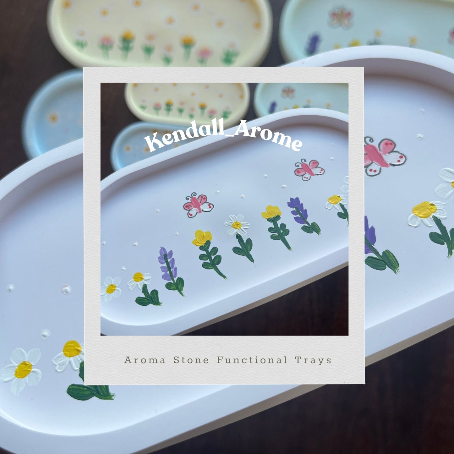 Handmade Aroma Stone Functional Trays - Oval shape