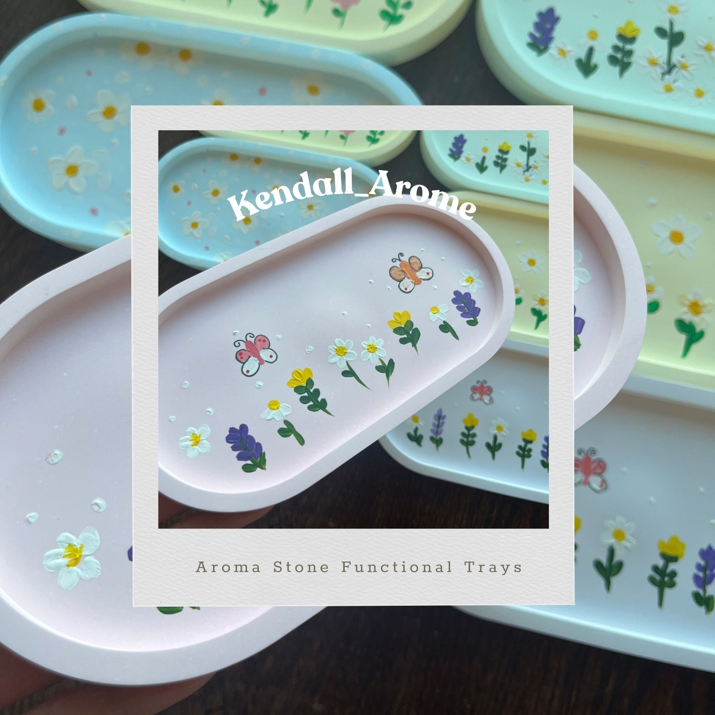 Handmade Aroma Stone Functional Trays - Oval shape