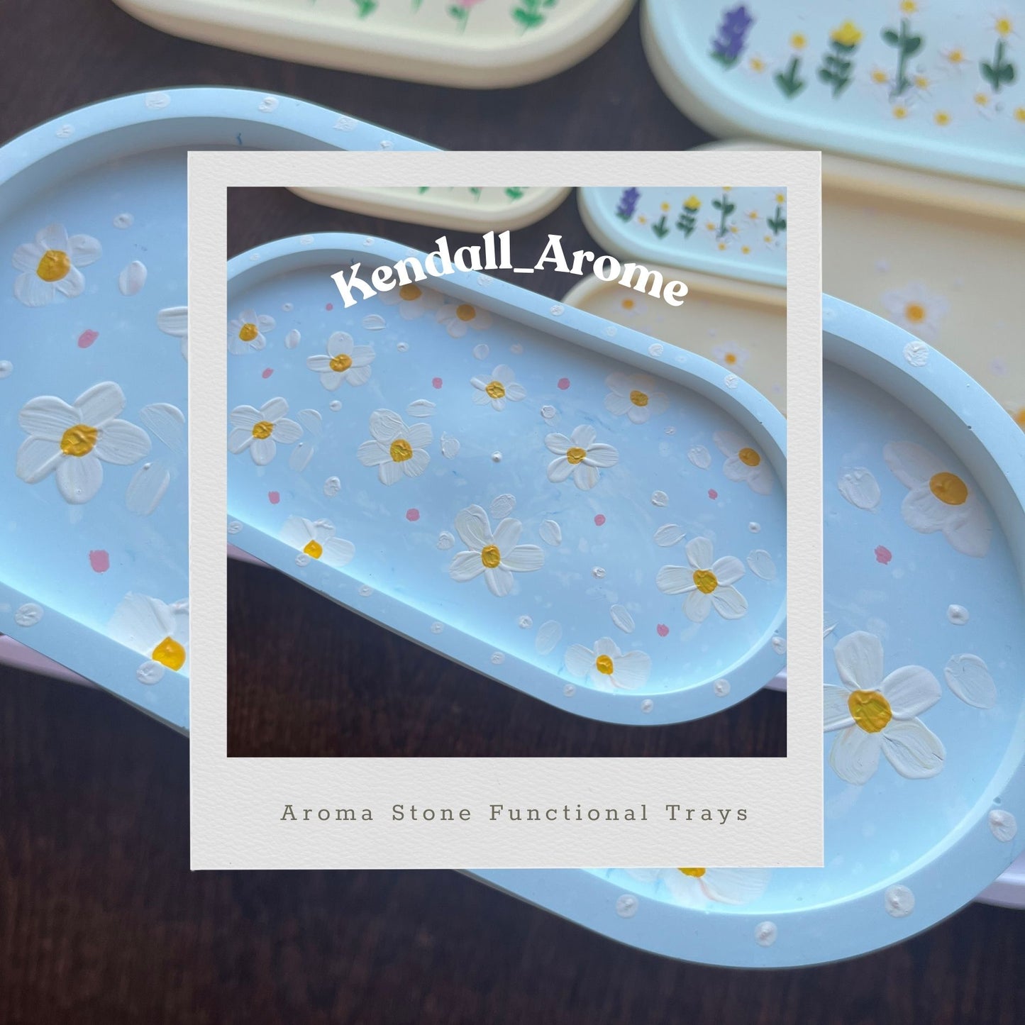 Handmade Aroma Stone Functional Trays - Oval shape
