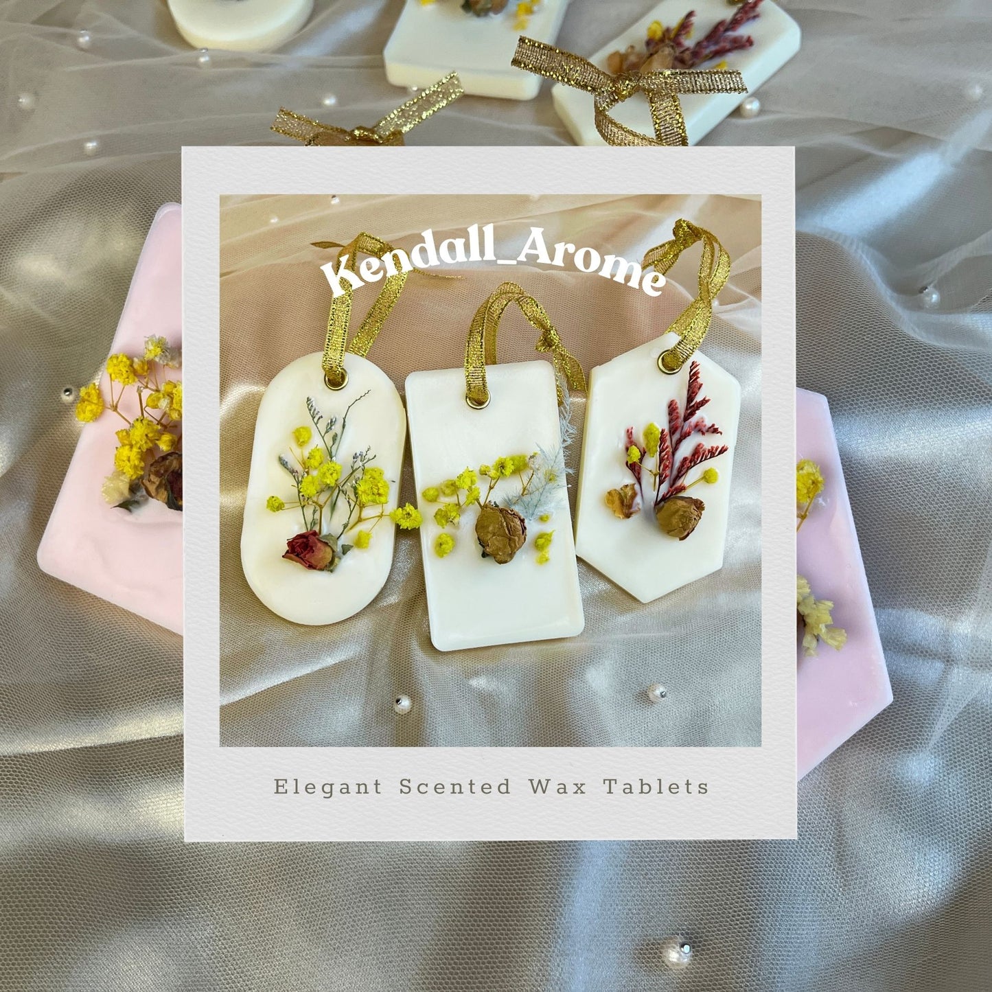 Elegant Scented Wax Tablets Diffuser - Yellow (1 set of Three)