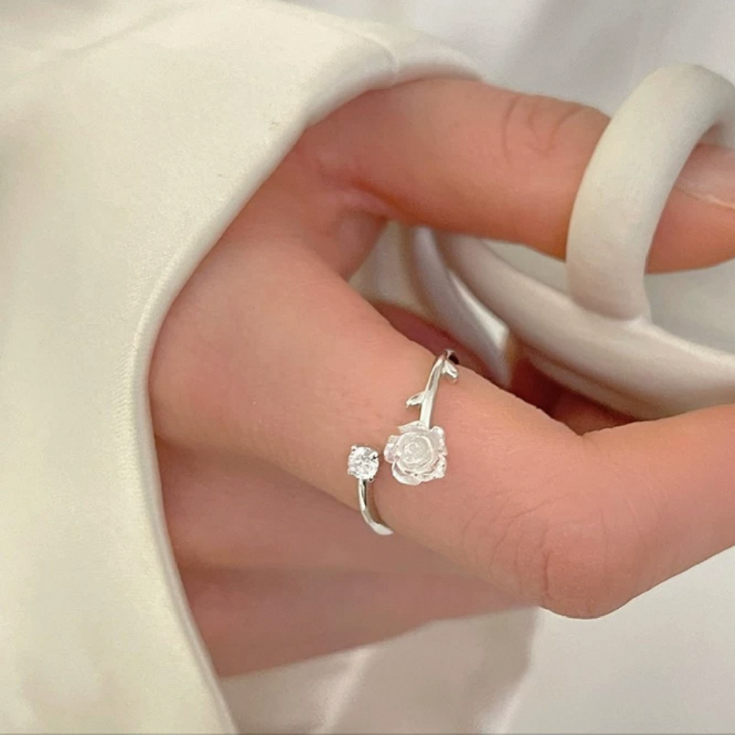 JR208 - Gold Plated and 925 Silver Adjustable Ring (2 color)