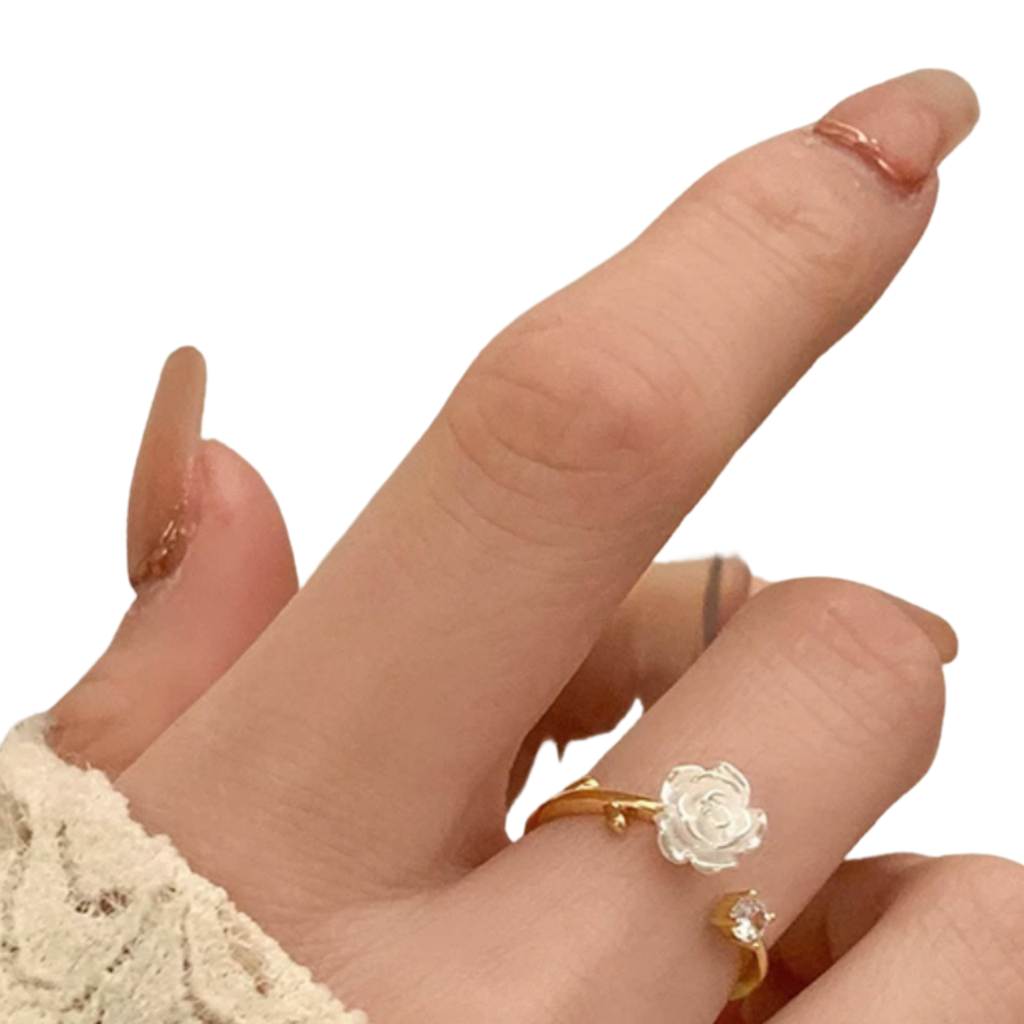 JR208 Gold Plated 925 Silver Adjustable Ring (2 color)