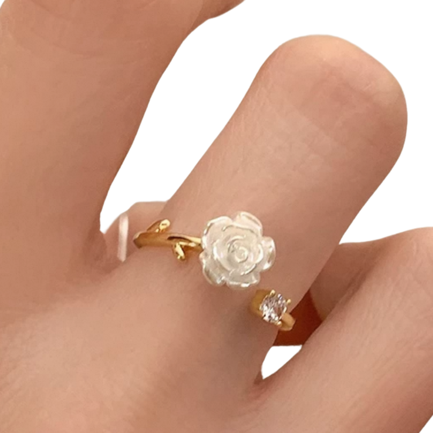 JR208 Gold Plated 925 Silver Adjustable Ring (2 color)