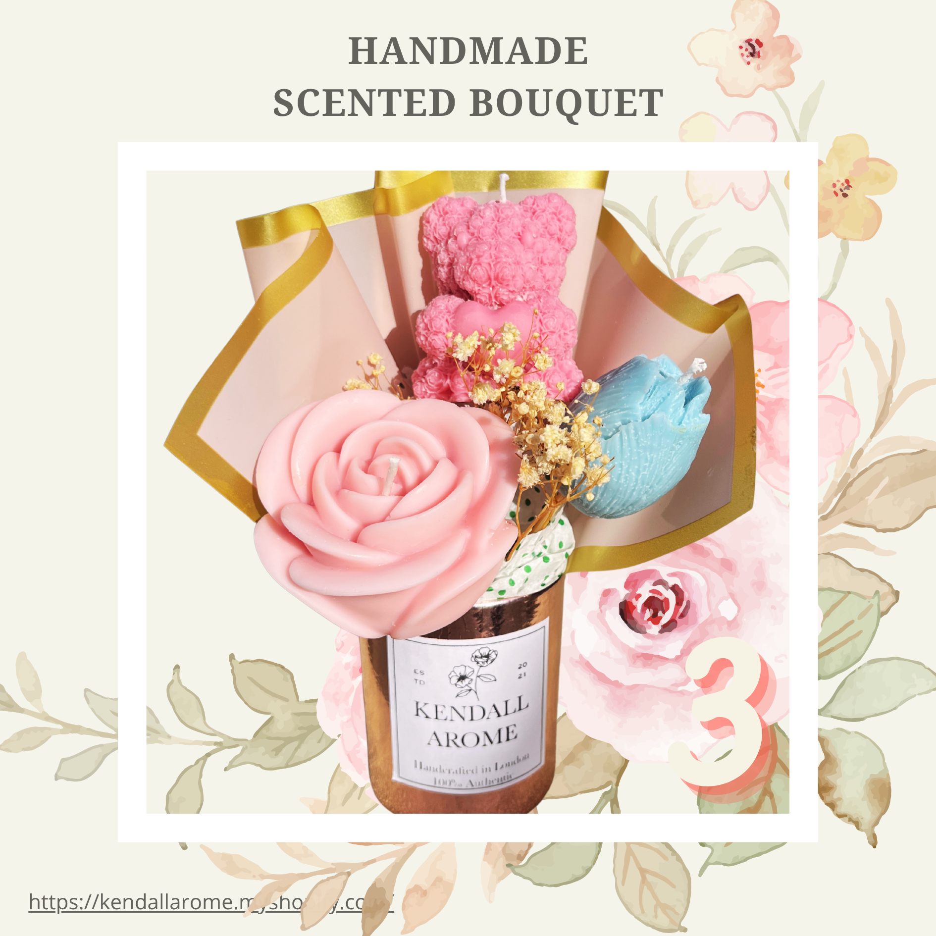 Scented Candle Bouquets - size M - no.3