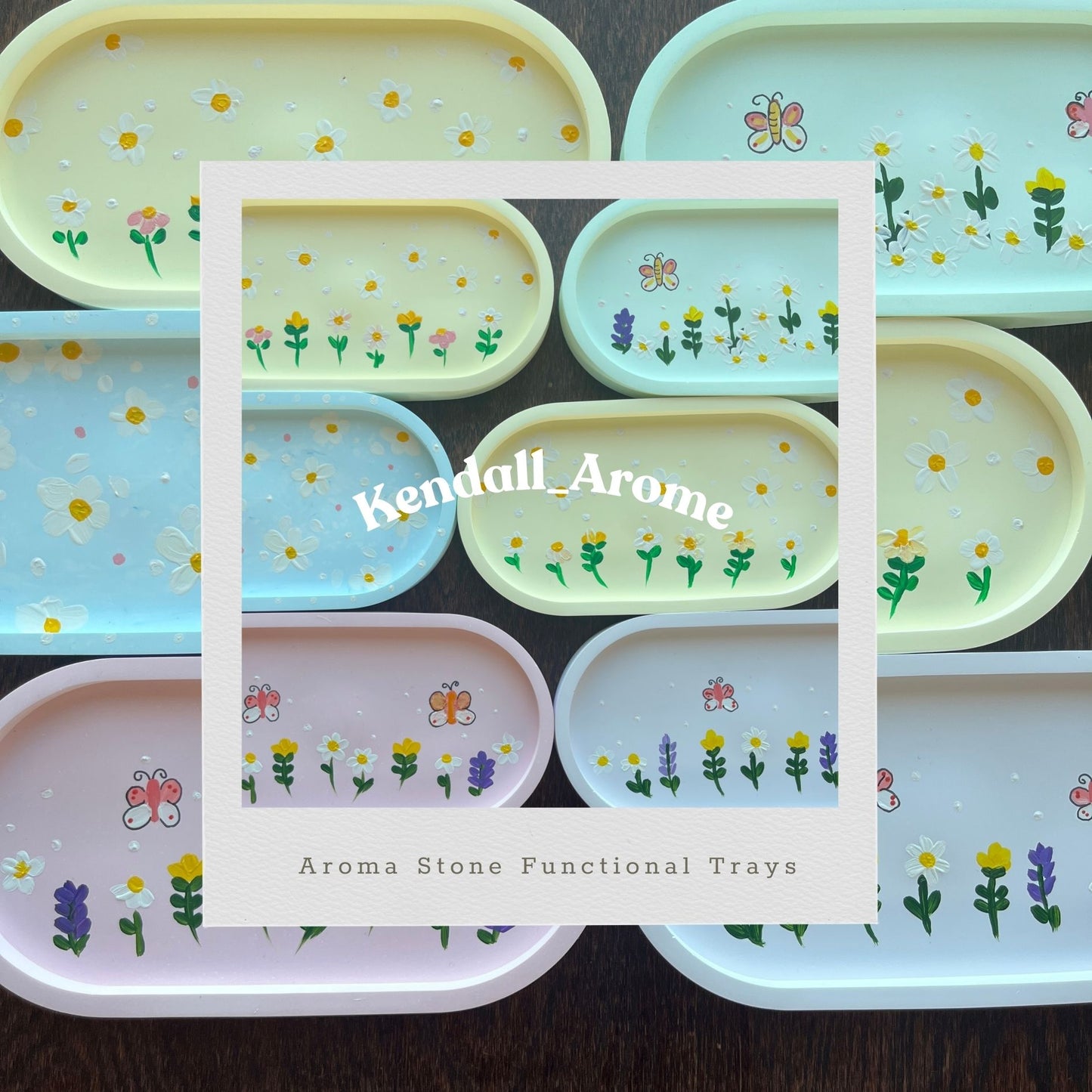 Handmade Aroma Stone Functional Trays - Oval shape