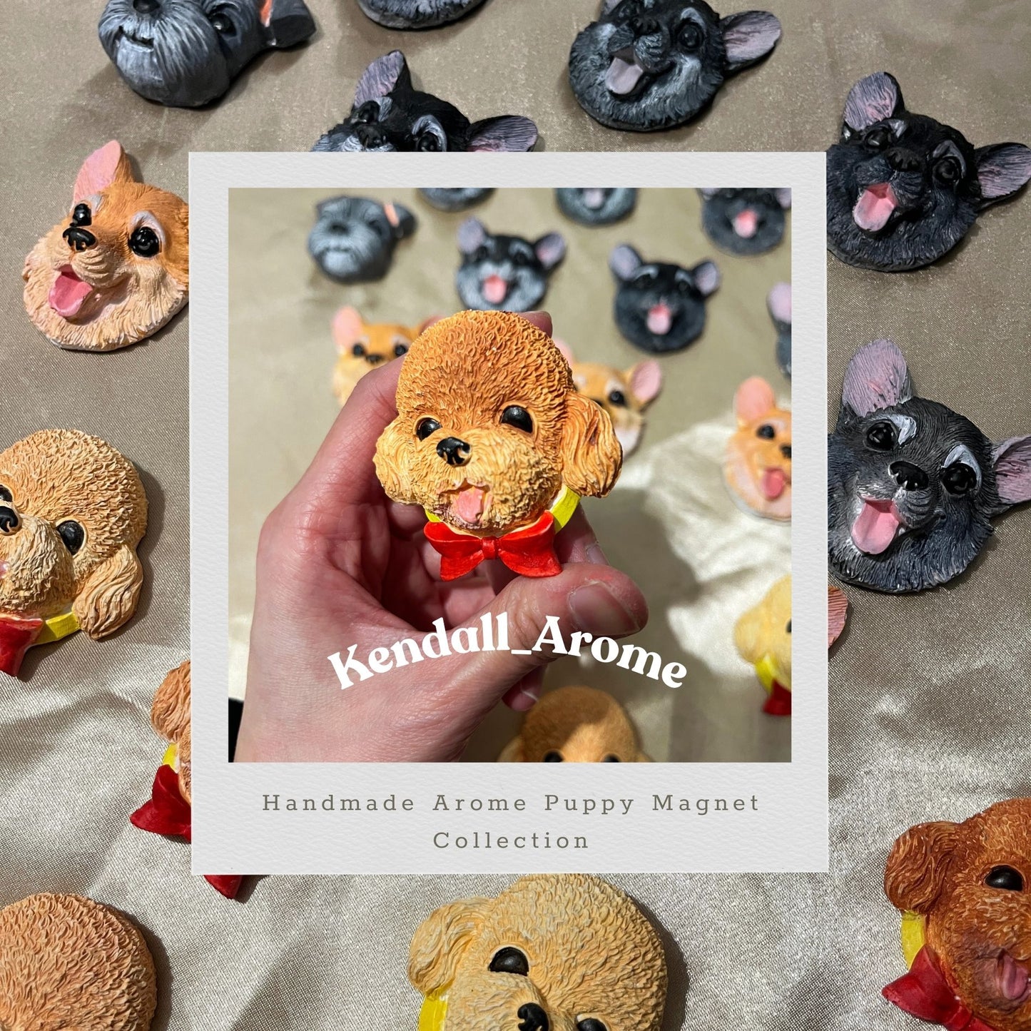 Handmade Aroma Puppy Magnet - Puddle type