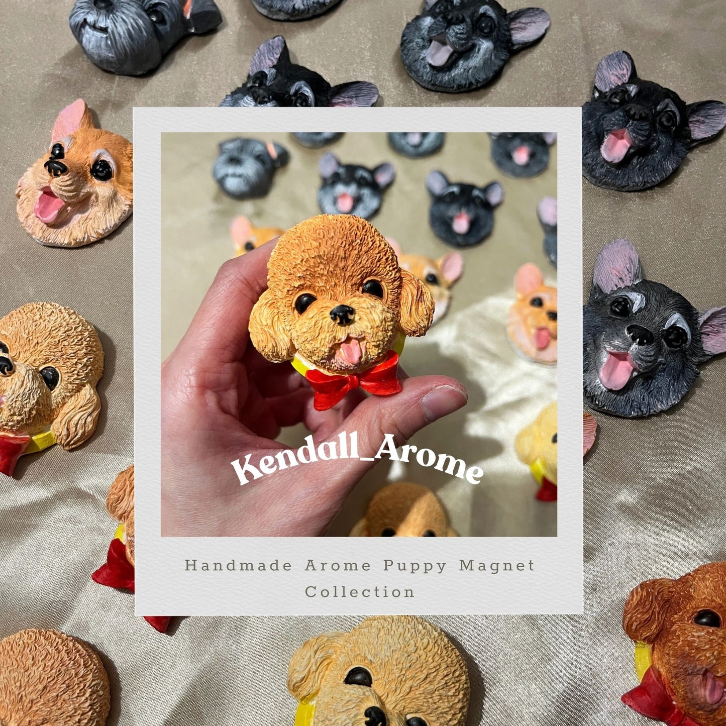 Handmade Aroma Puppy Magnet - Puddle type
