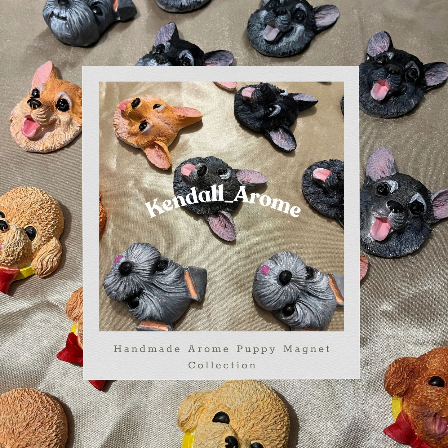 Handmade Aroma Puppy Magnet - Puddle type