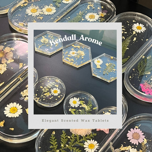 Elegant Hand-Pressed Flower Functional Trays - Hexagon shape