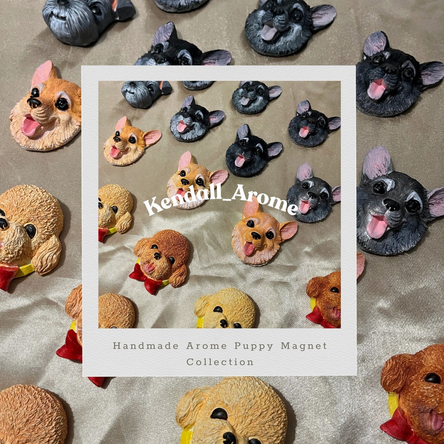 Handmade Aroma Puppy Magnet - Puddle type