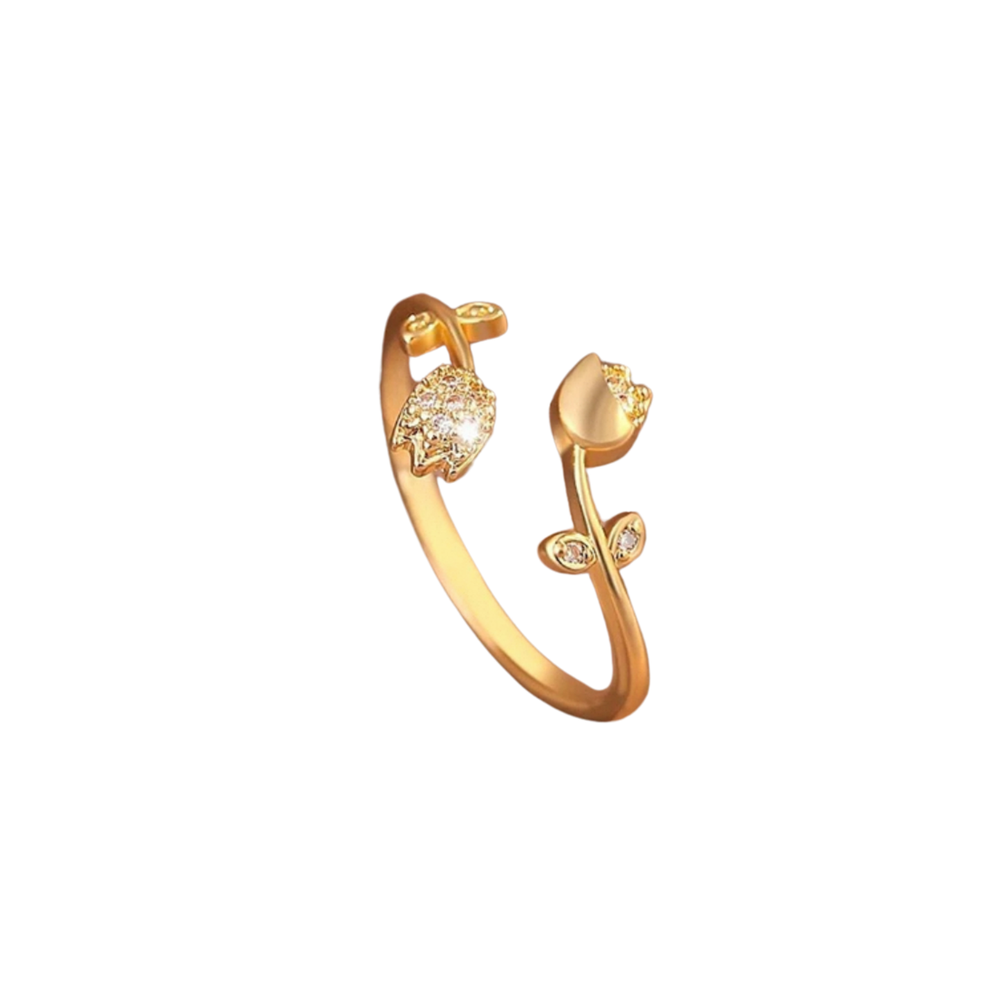 JR308 Gold-Plated Adjustable Ring
