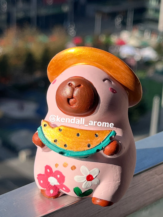 Capybara - Gold Painted WaterMelon (Design 2)