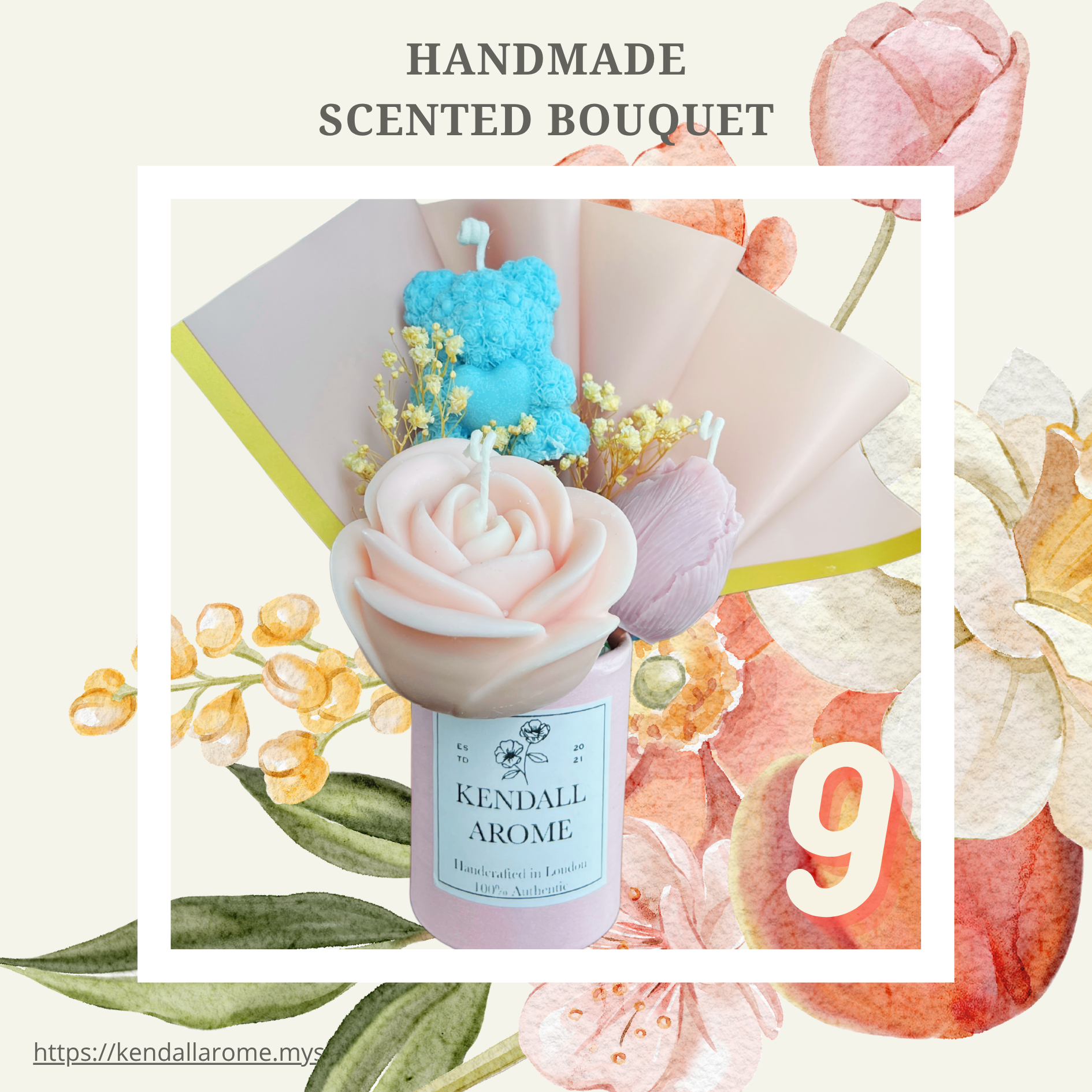 Scented Candle Bouquets - size M - no.9