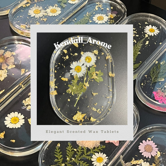 Elegant Hand-Pressed Flower Functional Trays - Large Oval shape