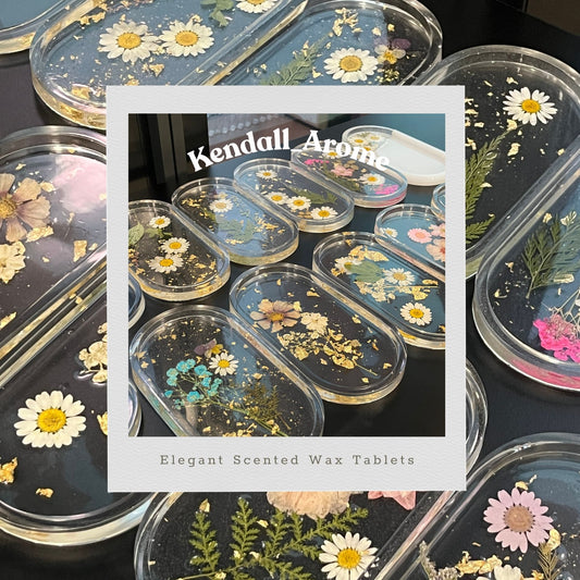 Elegant Hand-Pressed Flower Functional Trays - Oval Shape