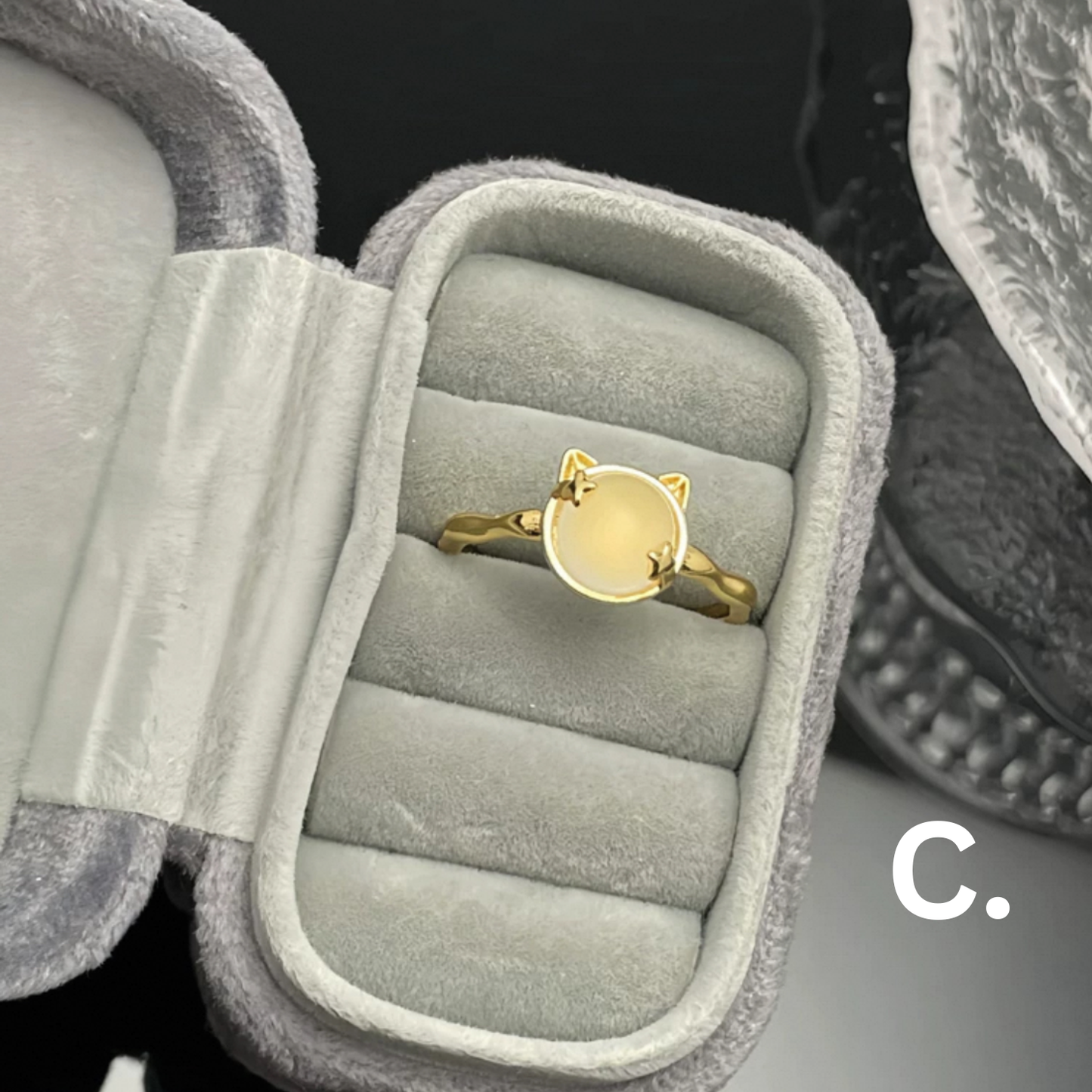 Cute Gold-Plated Adjustable Rings Collection - A