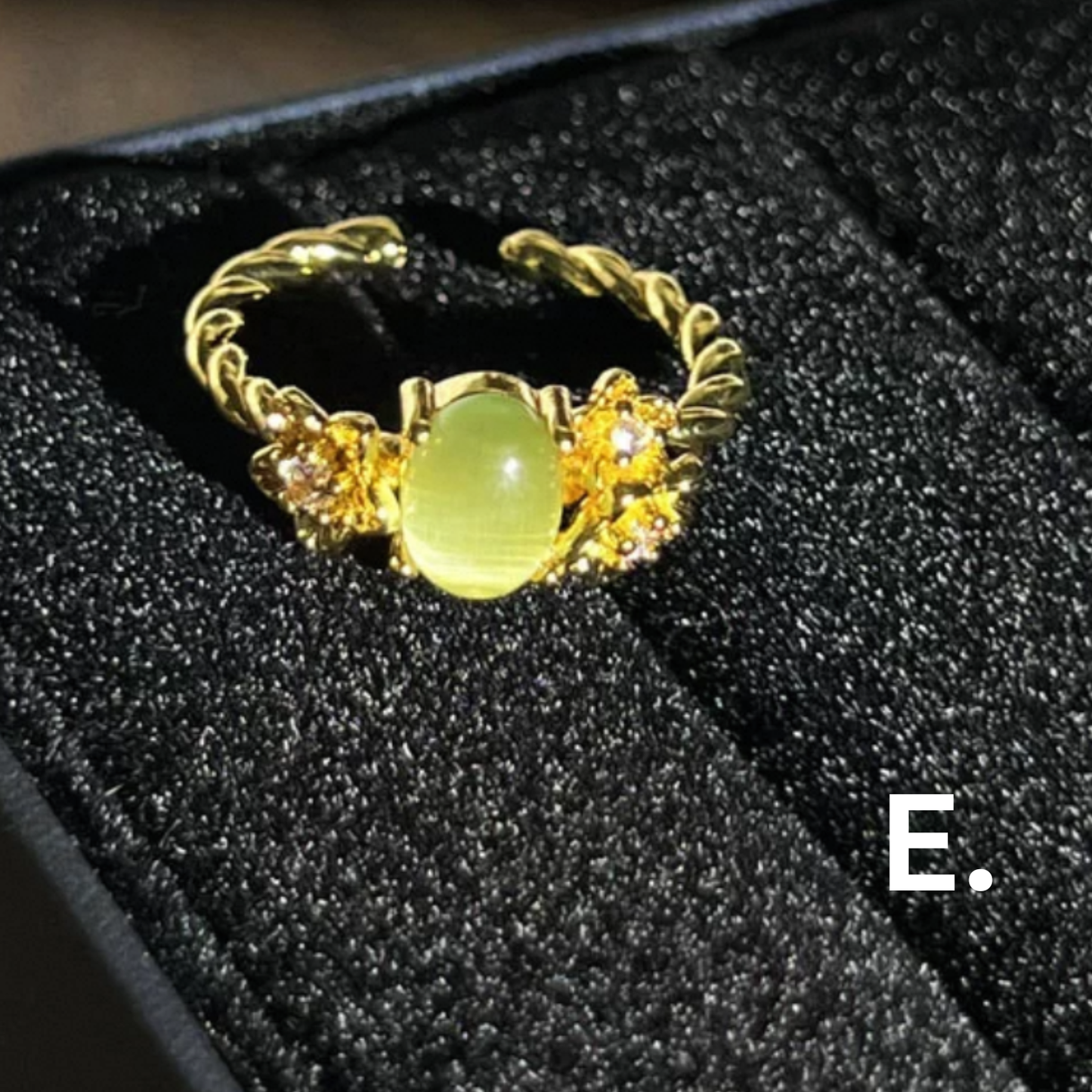 Cute Gold-Plated Adjustable Rings Collection - A