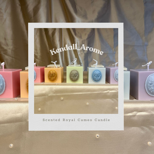 Elegant Scented Royal Cameo Candle - Square