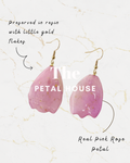 Real Pink Petal Earring