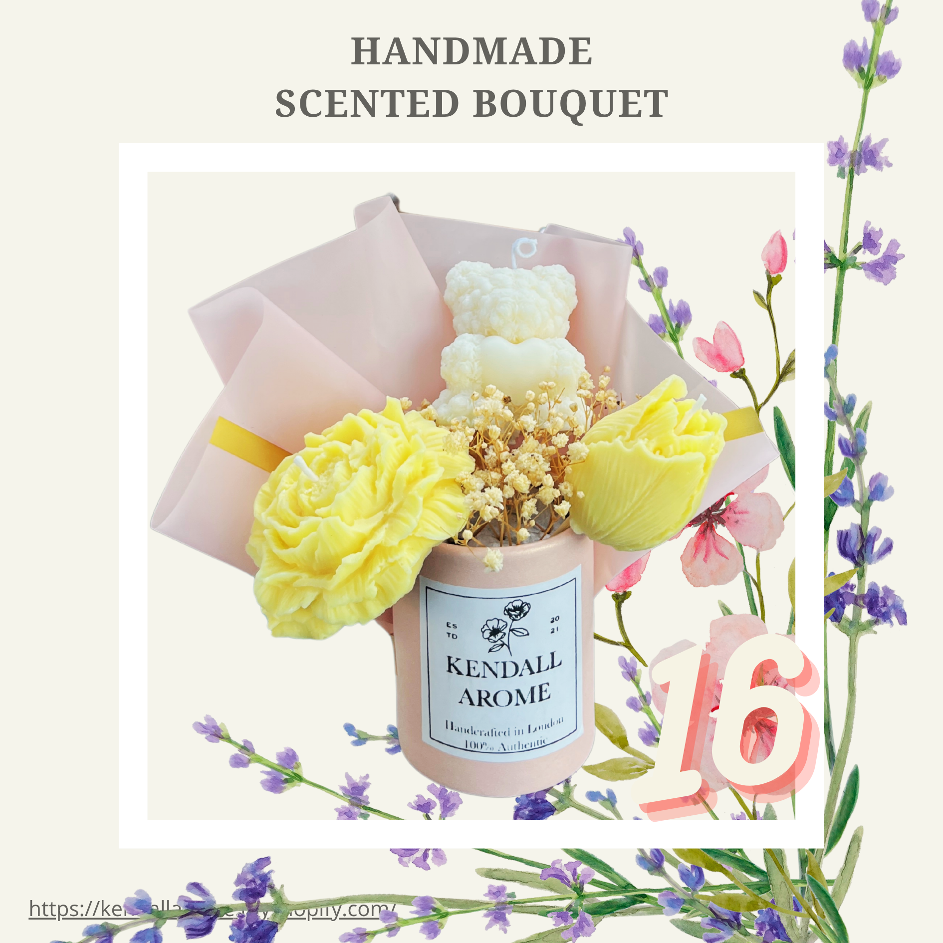 Scented Candle Bouquets - size M - no.16