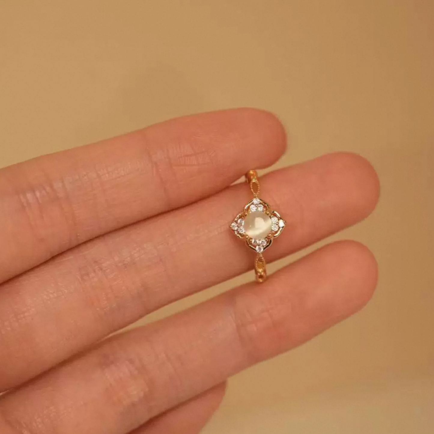 JR278 & JR279 Gold Plated 925 Silver Adjustable Ring