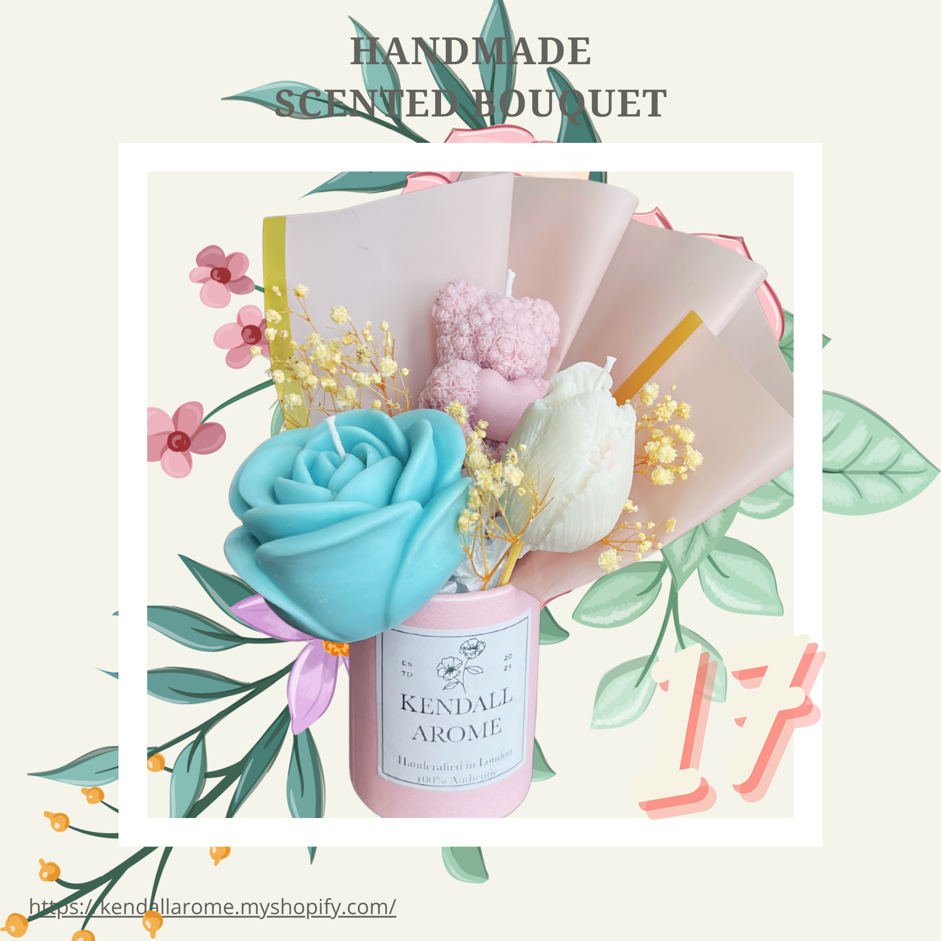 Scented Candle Bouquets - size M - no.17