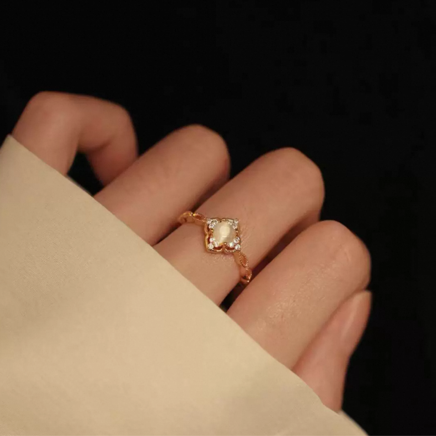 JR278 & JR279 Gold Plated 925 Silver Adjustable Ring